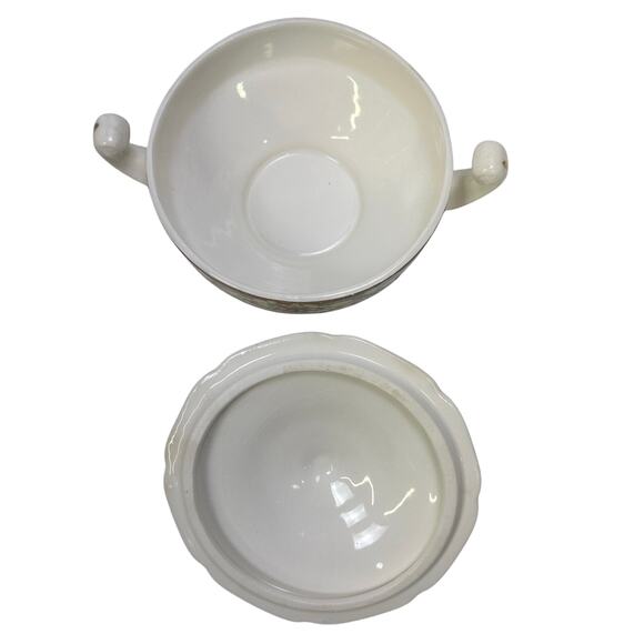 Mount Clemens Pottery 'Mildred' Vintage 1930's Cream Pitcher and Sugar Bowl Set - Picture 5 of 8